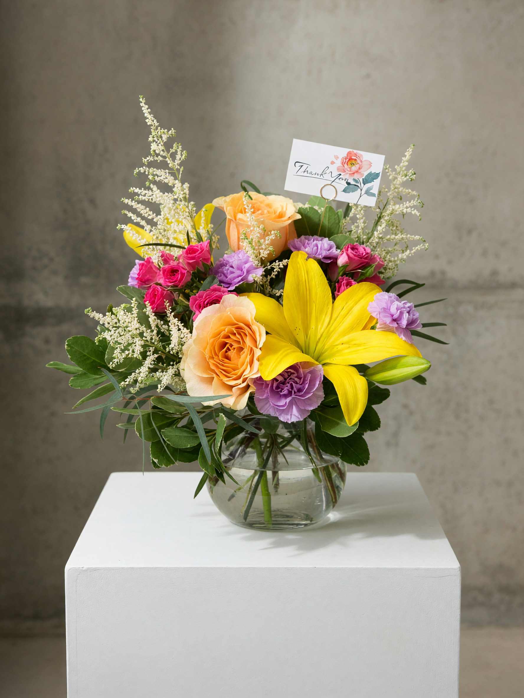 Elegant floral arrangement for a corporate or private event by Borealis Blooms